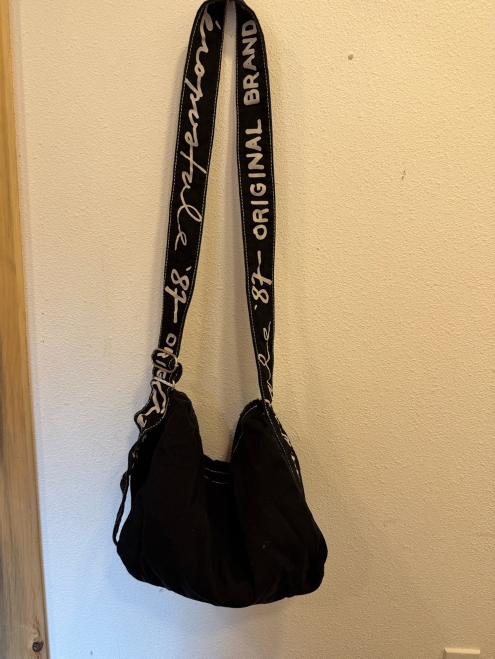 Aeropostale Black Crossbody Bag with Branded Strap